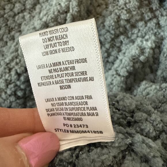 Studio B Bobeau NWT Women’s S Boho Open Front Textured Knit Cardigan Blue Granny - Picture 7 of 11